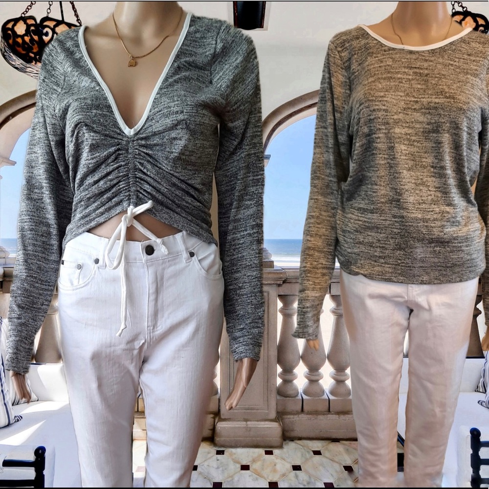 Wear Two Ways Ruched Reversible Top NWT